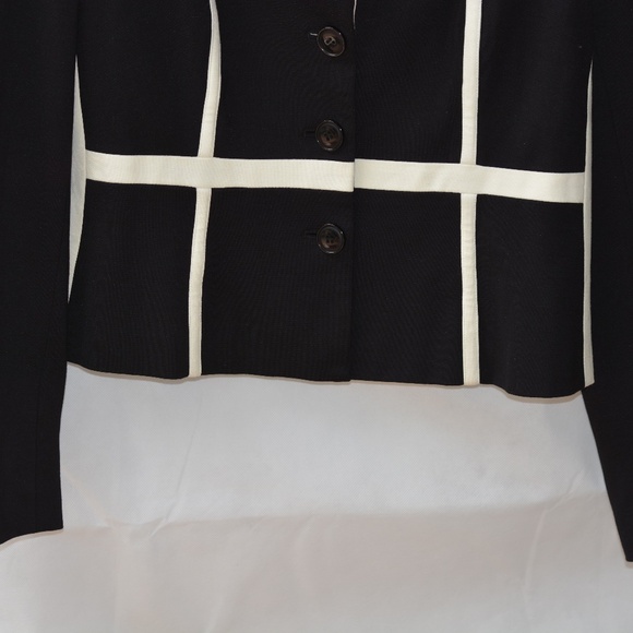 Black & Cream Structured Jacket SZ XL Studio Point - Picture 5 of 9